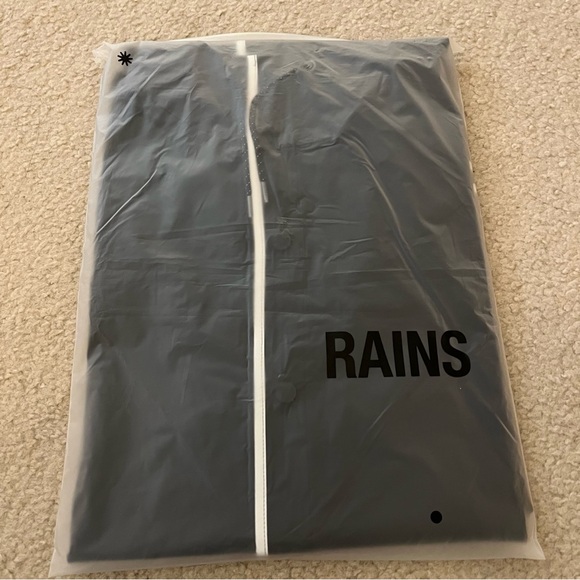 New RAINS UNISEX Long Jacket Reflective Medium $140 Black - Picture 7 of 9